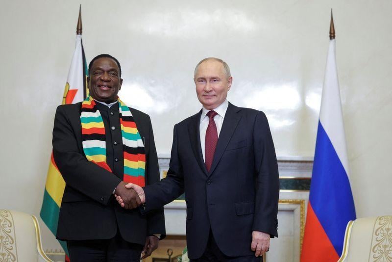 President Mnangagwa and President Putin.image