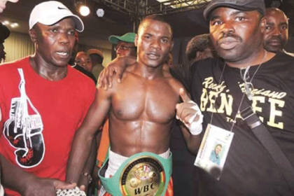 World Boxing Council WBC international welterweight champion Charles Manyuchi 1