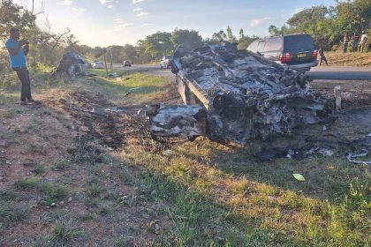 A tragic road accident has claimed three lives in the Odzi area. The incident occurred yesterday afternoon at Die Guns Turn near the Shamhu area. A Zambuko Trust Honda Fit traveling towards Nya(